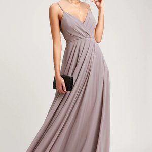 Lulus All About Love Taupe Maxi Dress - Small